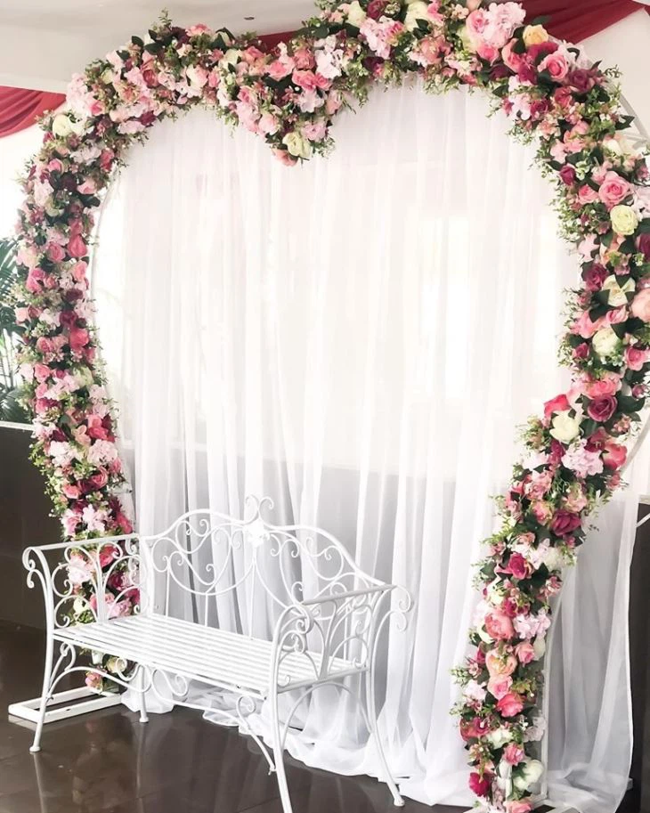 Faux Floral Wedding Arch