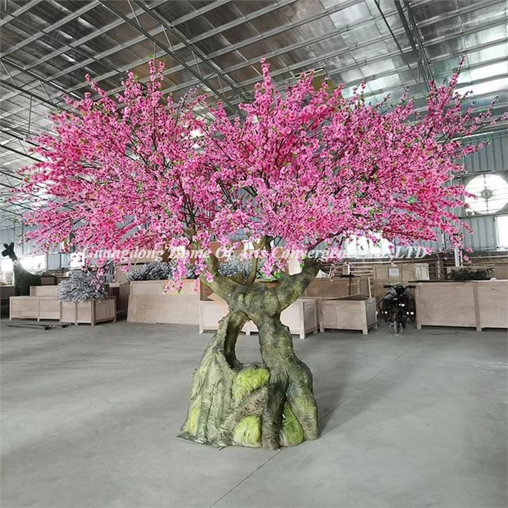 Artificial Peach Blossom Tree For Garden Decorations